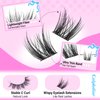 calphdair Natural Lash Clusters with Bottom Lashes DIY Wispy Cluster Eyelash Extensions C Curl Individual Lashes 11-13mm Short Eyelash Clusters Manga Cluster Lashes with Bottom Lash Extension 164pcs