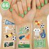 xo, Fetti Soccer Temporary Tattoo - 66 Foil Styles | Soccer Birthday Party Decorations, Kids Party Favors, Boys + Girl Sports Theme Bday, Team Goodie Bag, MVP Gift, World Cup Supplies
