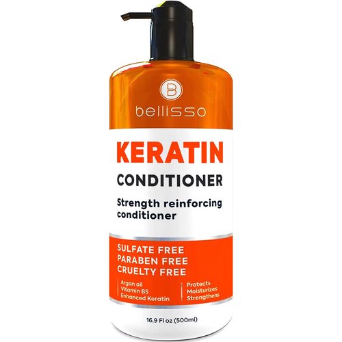 Keratin Conditioner – Sulfate and Paraben Free Deep Treatment for Dry, Damaged Hair - Salon Formula - For Curly, Color Treated, Straight and Frizzy Hair – for Women and Men to Repair Split Ends