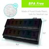Weekly Pill Organizer 2 Times a Day - Remtise Am/Pm Daily Pill Case Medicine Organizer, Push Button 7 Day Pill Box for Pills/Vitamin/Cod Liver Oil/Supplements (Rainbow)