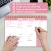 Weekly Planner Notepad - 7" x 10" Weekly Pad Organizers Habit Tracker Journal for Man & Women, 52 Sheets, 100gsm Paper, Undated Weekly To Do List Notepad with Your Life, Pink