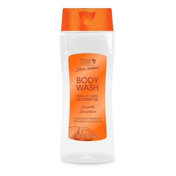 Shea Solutions Cleaning Body Wash with Moisturizing - Organic Coconut Oil. 12 Oz.