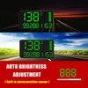 KingNeed Original Universal GPS Head Up Display Speedometer Odometer Car Digital Speed Display MPH Over Speeding Alarm Car Clock for All Vehicles C60/C60S/C80/C90 (C90)