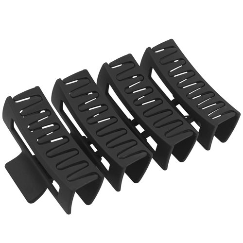 4pcs Rectangle Hair Clips for Women Girls, 3.5'' Non Slip Hair Claw Clips for Thin Hair and Thick Hair, Hair Clip Square Hair Jaw Clips, Hair Clamps Strong Hold Clips for Hair (Black)