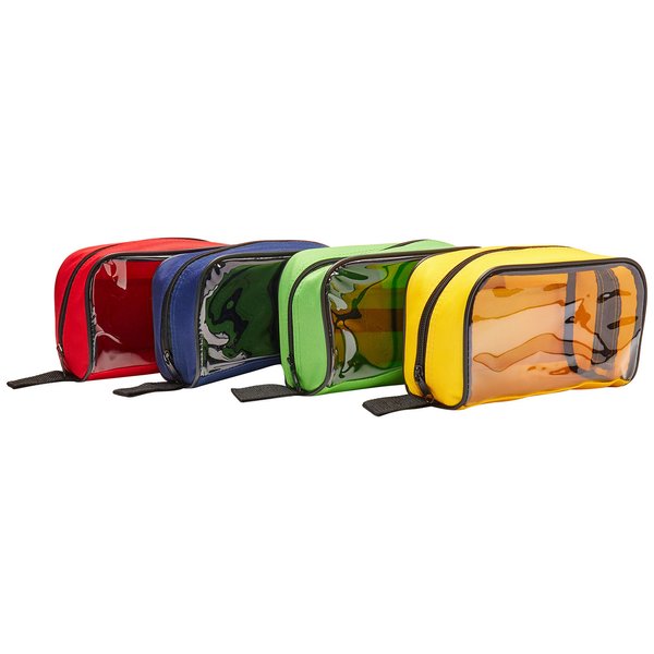 Lightning X Color Coded First Aid Medical Kit Accessory Pouches - Zippered Bag w/Transparent Window - Set of 4
