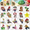 20Pcs Mario Temporary Tattoos for Kids, Cool Game Mario Birthday Party Favors, Cute Cartoon Super Mario Decoration Sticker Gifts for Girl Boys Home Activity Class Prizes Carnival Christmas Rewards