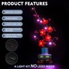 BrickBling Light Compatible with Lego Icons Plum Blossom Flower Décor, LED Lighting Compatible with Lego 10369, Light up Your Botanical Collection (No Model Set)
