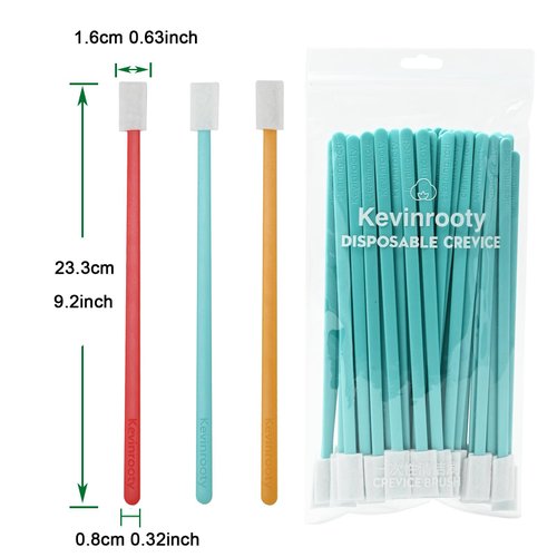 Kevinrooty 50PCS Disposable Crevice Cleaning Brush Tool kit, Disposable Toilet Brush, Disposable Toilet seat Cleaner Tool (Blue)