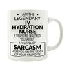 Whizk IV Hydration Nurse Mug Gifts - Funny Coffee Tea Cup Intravenous Hydration Christmas Birthday Gag Women Men - My Level of Sarcasm Depends on Your Stupidity MSA1114