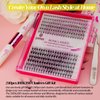DIY Lash Extension Kit at Home, 240pcs Eyelash Extension Kit with Lash Bond And Seal Lash Tweezers Lash Clusters Wispy Individual Lashes Kit Eyelashes Kit Lash Clusters D Curl 10D&20D 10-15mm