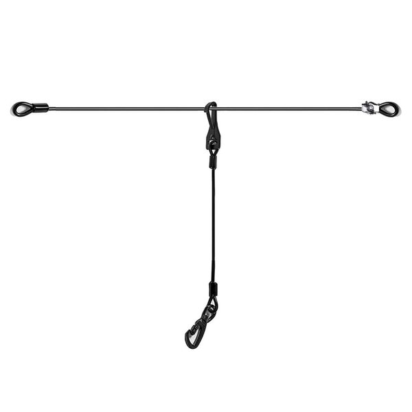 Mi Metty Dog Seatbelt, Dog Car Harnesses, Back Seat Leash Made of Coated Wire Rope, Happy Ride Dog Zipline, Great for Travel, Safety Restraint No-Chew Tether Cable Stainless Steel. (5 FT, for 1 Dog)