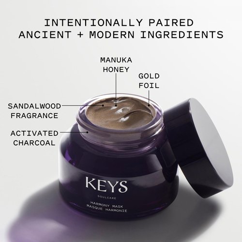 Keys Soulcare Harmony Mask with Manuka Honey, Balancing Charcoal Face Mask Purifies, Hydrates, Soothes & Calms for Radiant Skin, Cruelty-Free, 1.76 Oz