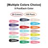 Hair Clips, ECADY (100-Pack 20 Colors) Non-Slip Snap Barrettes for Girls, Women, Kids - 2 Inch