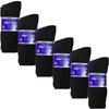USBingoshop 6 Pairs Mens Physicians Approved Crew Ankle Diabetic Socks Cotton (U-6-PK-D-Black)