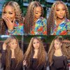 Ali Pearl Hair Wig 13x4 Honey Blonde Lace Front Wigs Human Hair Pre Plucked 4/27 Ombre Highlight Lace Front Wig Human Hair Deep Wave Lace Frontal Wigs for Black Women Glueless Colored Wigs 18 Inch