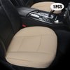EDEALYN Luxury PU Leather Car Seat Cover Protector Front Car Seat Cover Seat Bottom Cover Single Seat Cover-Compatible with 90% Vehicles (Width 20.8× Deep21 × Thick 0.2 inch) (Beige)