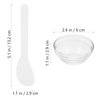 Beaupretty 1 Set Facial Masks Mixing Stirring Bowl with 5 Brushes Sticks DIY Glass Bowls Mixing Stick SPA Cosmetic Beauty Tool