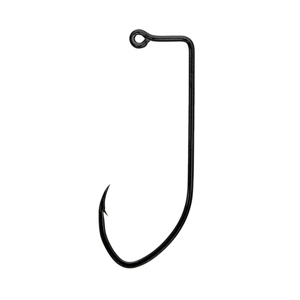 Eagle Claw 500BP-3/0 Pro-V 90 Degree Non Offset Jig Hook, Size 3/0, Platinum Black, Package of 100