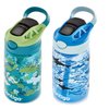 Contigo Aubrey Kids Cleanable Water Bottle with Silicone Straw and Spill-Proof Lid, Dishwasher Safe, 14oz 2-Pack, Dinos & Sharks