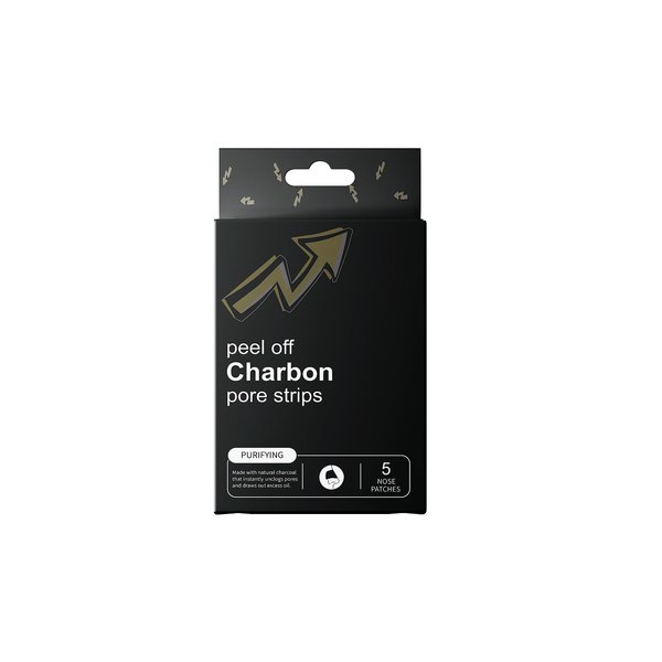 New Charbon Blackheads Pore Strips, 5 Peel-Off Charcoal Blackheads Nose Strips, Medical Grade Pore Strips, 5 Count Pink, All Skin Types
