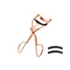 EMILYSTORES Professional Makeup Tool for Eyelashes with 2 Replacement Silicone Refill Pads Pinch Pain Free Metal Eyelash Curler 1PC, Golden Color