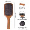 Ecotrees Wooden Paddle Hair Brush, Air cushion massage comb,Anti Static Detangling Paddle Brush for Reducing Hair Breakage