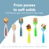 NumNum GOOtensil Pre-Spoons x Feeding Littles | Baby Spoon Set (Stage 1 + Stage 2) | BPA Free Silicone Self Feeding Toddler Utensils | For Kids Ages 6 Months+, 3 Spoons, Neutrals