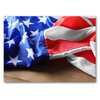 Small World Greetings American Flag USA Note Cards 12 Count - Blank Inside with White Envelopes - Patriotic Stationery - Veteran's Day - Military - A2 Size (5.5" x 4.25")