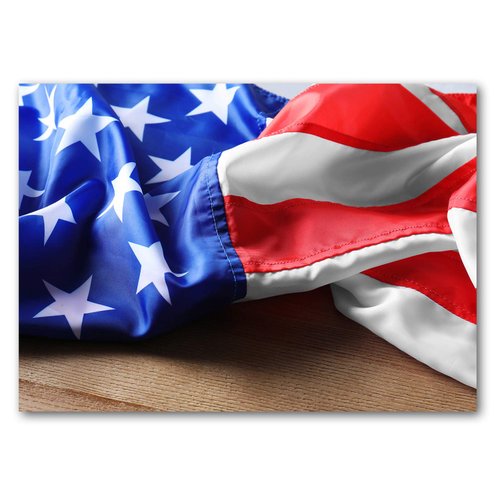 Small World Greetings American Flag USA Note Cards 12 Count - Blank Inside with White Envelopes - Patriotic Stationery - Veteran's Day - Military - A2 Size (5.5" x 4.25")