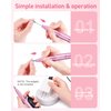 Subay Electric Nail Drill, Portable Electric Nail File for Acrylic Gel Nails, Nail Drill Kit Manicure Pedicure Tool with 6 Nail Drill Bits and 26 Sanding Bands for Home and Salon Use - Pink
