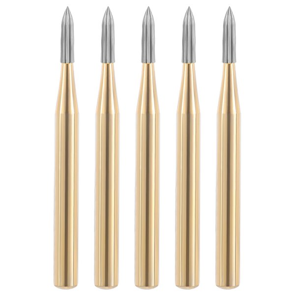 JMU Trimming&Finishing Carbide Burs, Needle, 12 Blades, FG #7901, 5/pk (ISO No. 247/009)