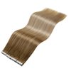 LaaVoo Tape in Hair Extensions Ombre Tape in Extensions Human Hair Balayage Light Brown to Ash Blonde Mix Platinum Blonde Hair Extensions Tape in Human Hair Seamless 18 Inch 20pcs 50g