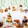 Kristin Paradise 30Ct Woodland Animals Hanging Swirl Decorations, Forest Friends Birthday Party Supplies for Boy Girl Kids, Woodland Creatures Baby Shower Theme Decor, 1st First Bday Favors