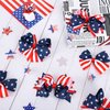 Whaline 6Pcs Patriotic Hair Bow Clips American Flag Hair Barrettes Blue Red White Stars Stripe Hairgrips 4th of July Hair Accessories for Independence Day Memorial Day Party Supplies, 3 Designs