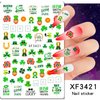 10Sheets St. Patrick's Day Nail Art Stickers Decals Green Lucky Clover 3D Self-Adhesive Exquisite St. Patrick's Day Nail Decals Nail Art Supplies Women Girls Kids Shamrock Nail Decorations
