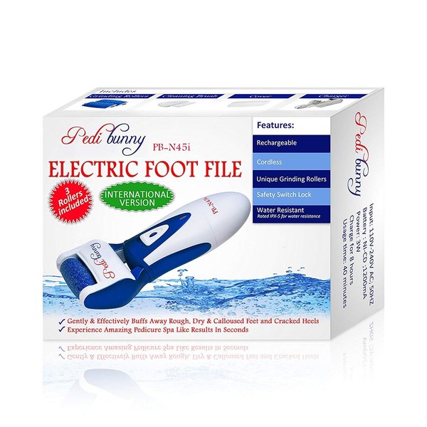 Electric Foot Callus Remover - Rechargeable Electronic Foot File - Professional Pedicure Tools with 3 Rollers - Foot Scrubber for Dry Cracked Feet and Dead Skin - Foot Sander for Men and Women