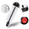 Water Bottle Cleaning Brush Glass Cup Washer with Suction Base 3 Head Bristle Brush for Beer Cup, Long Leg Cup, Red Wine Glass and More Bar Kitchen Sink Home Tools