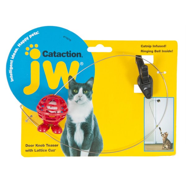 JW Cataction Doorknob Teaser with Cuz Toy, Multicolor, One Size, (71070)