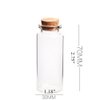 Danmu 30ml 1.18" x 2.75" Mini/ Tiny Glass Jars with Wood Cork Stoppers, Wishing/ Message Bottle for Halloween Decorations, Wedding/ Baby Shower Favors(12Pcs)