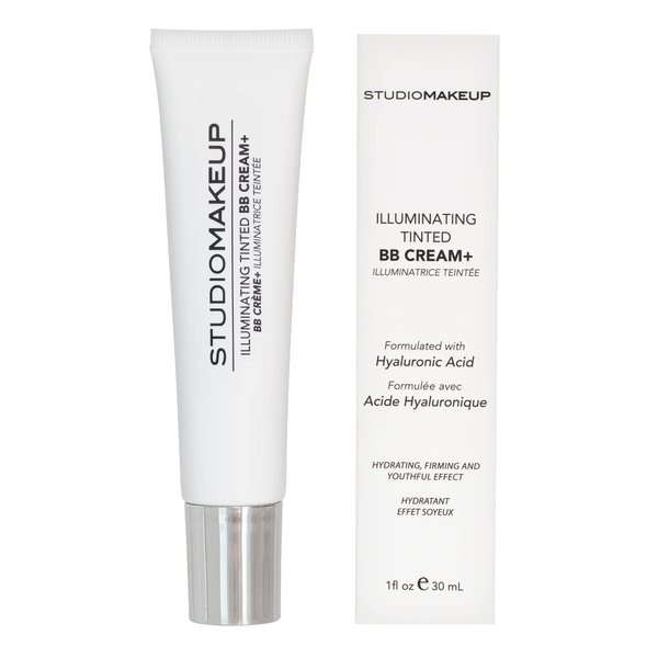 Studiomakeup Illuminating Tinted BB Cream– Lightweight BB Cream Tinted Moisturizer– Skin Tint Hydrating Foundation for Glowing & Even-Toned Skin– Neck & Face Makeup for All Skin Types (Light)