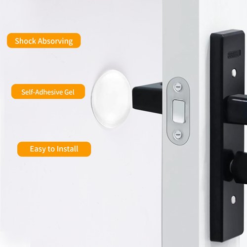 CAGSIG Door Stoppers Wall Protector, Clear Reusable Door Bumpers with Self Adhesive, Door Knob Wall Protector for Home, Office, Kitchen Cabinets and More (1.57inch *8Pcs)