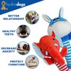 Hydrodogz 3 Pack Squeaky Plush Dog Chew Toy Assortment Bundle Elephant, Donkey, Bone Fun Cute Soft Interactive Toys for Aggressive Dogs, for All Breeds and Sizes
