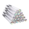 Disposable Mascara Brushes Diamond Eyelash Spoolies Makeup Brush Mascara Wand in Sanitary Tube Lash Supplies. ¡­ (50 Pcs, Clear)