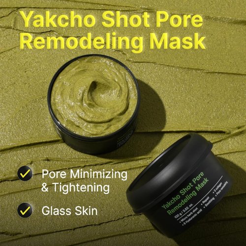 SUNGBOON EDITOR Yakcho Shot Pore Remodeling Mask | Intensive Face Mask | Minimizing pores & exfoliation care, remove excess oil, non-stripping, korean skincare