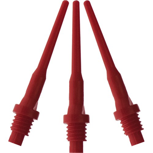 Viper Dart Accessory: Tufflex II 2BA Thread Soft Tip Dart Points, Red, 500 Pack