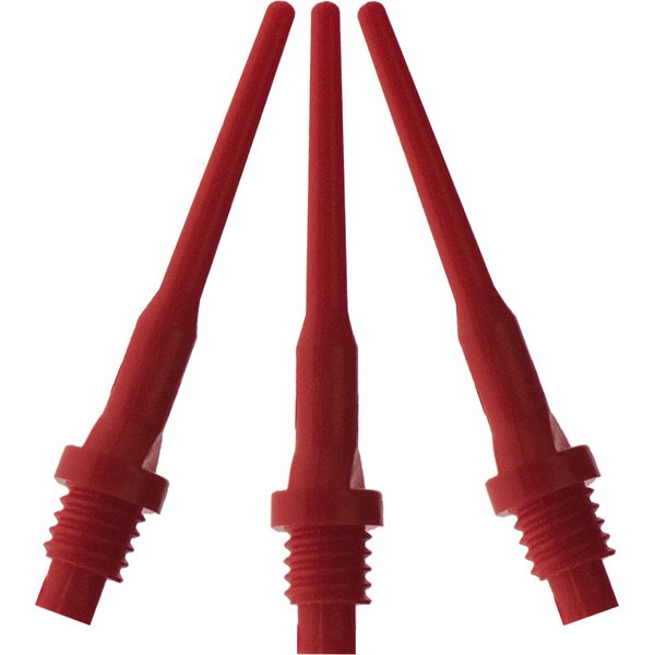 Viper Dart Accessory: Tufflex II 2BA Thread Soft Tip Dart Points, Red, 500 Pack