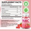 Mchokuu NAC Gummies for Adults & Kids 1000mg, NAC Supplement N-Acetyl Cysteine, Immune Support Liver & Lung Health Antioxidant Sugar-Free, Strawberry Flavor Gummy, 60 Counts