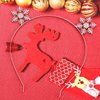 ELEARD Christmas Headband Set Christmas Reindeer Antlers Snowflake Headbands Crystal Rhinestone Deer Horn Headband Hair Band (Silver)