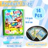 14 Pcs Water Coloring Books,Water Paint Book,Water Painting Book,Paint with Water Books,Water Doodle Book for Valentine's Gifts,Kids,Toddlers,Art Educational Learning Kits,Birthday Gifts