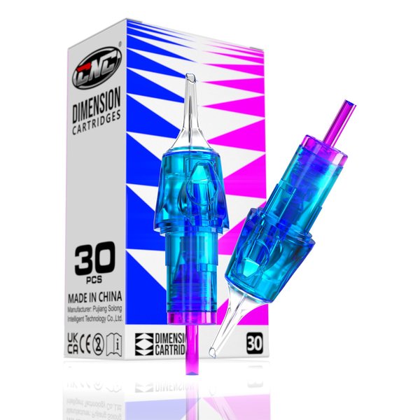 CNC Tattoo Cartridge Needles 30pcs Assorted Needle Cartridges Round Liner #10 Bugpin #12 Standard 3RL 5RL 7RL Mixed for Tattooing Supplies EN04C-30KIT-A
